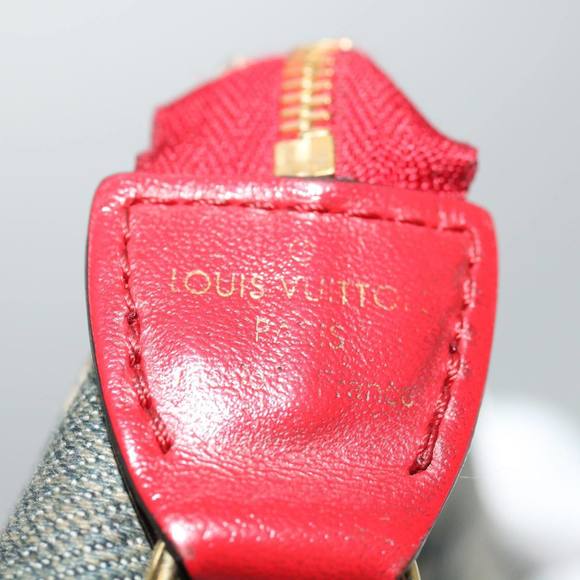 LOUIS VUITTON Monogram Denim Mini Pochette Accessoires Blue M68760 LV Auth 69550 - Picture 8 of 16